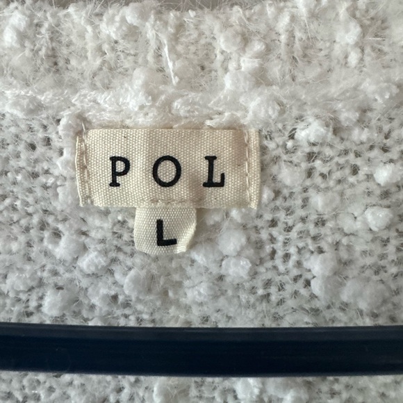Pol popcorn Chenille Sweater size L white - Picture 2 of 3